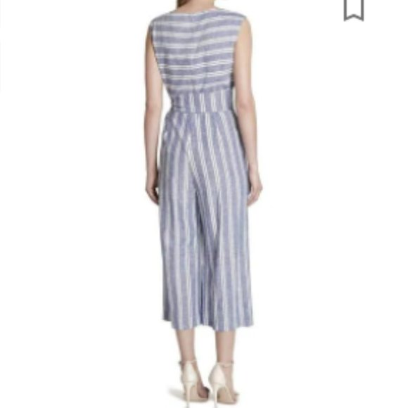 NWT TAHARI ASL LINEN BLEND JUMPSUIT - Picture 2 of 2